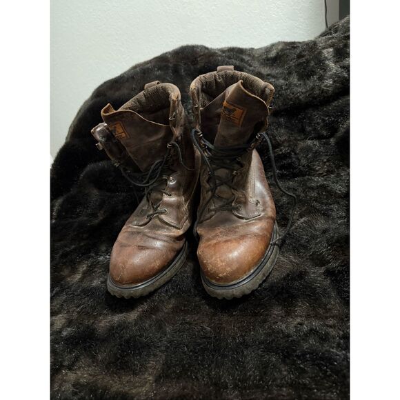 DISTRESSED RED WING IRISH SETTER MADE IN USA WESTERN ENGINEER CHORE BOOTS 12 B main image 3